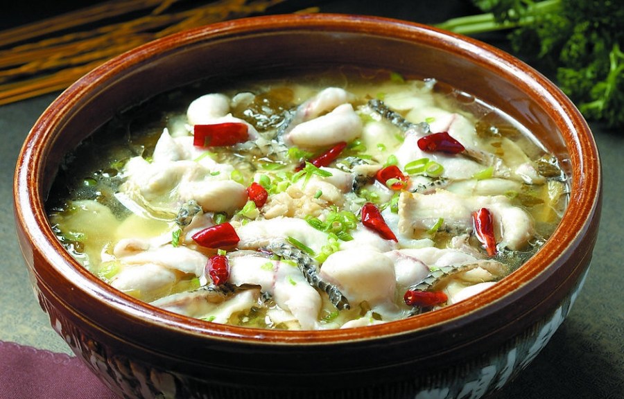 Fish Soup with Sichuan Pickles Suan Cai Yu, 酸菜鱼